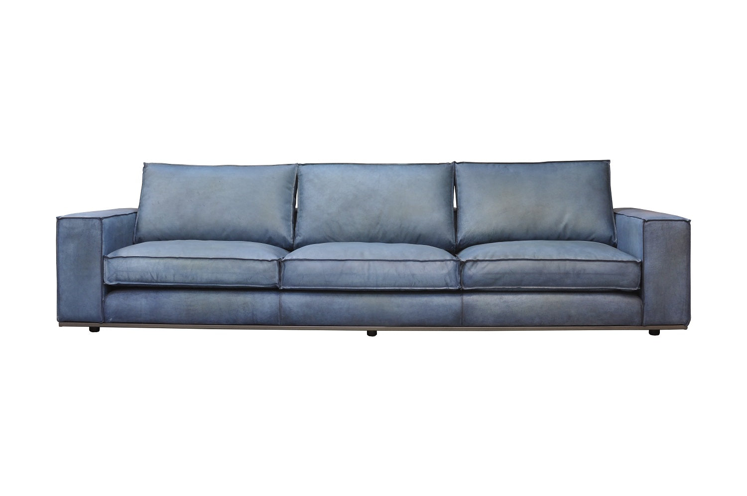 Elegantes und bequemes Sofa aus Büffelleder, Stoff oder Samt | Modell SENI D